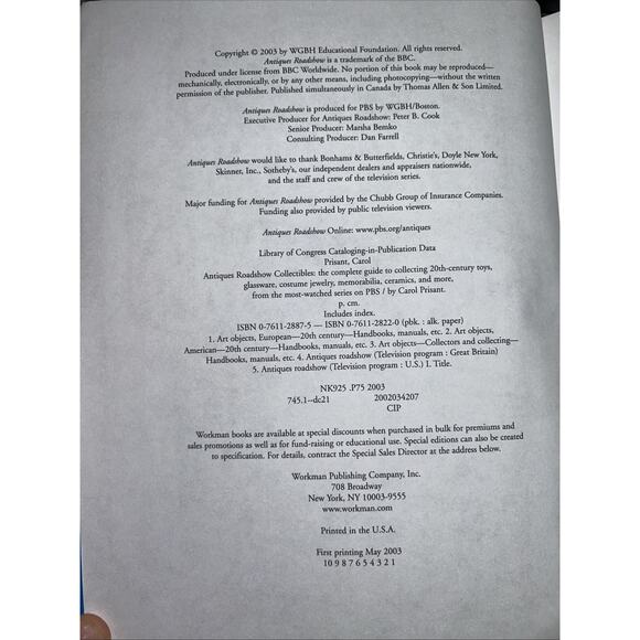 Vintage Antiques Roadshow 20th Century Collectibles Book Guide 2003 1st Print - Picture 3 of 12